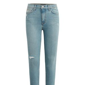 Blair Distressed High Rise Stretch Cropped Straight Leg Jeans
HUDSON JEANS